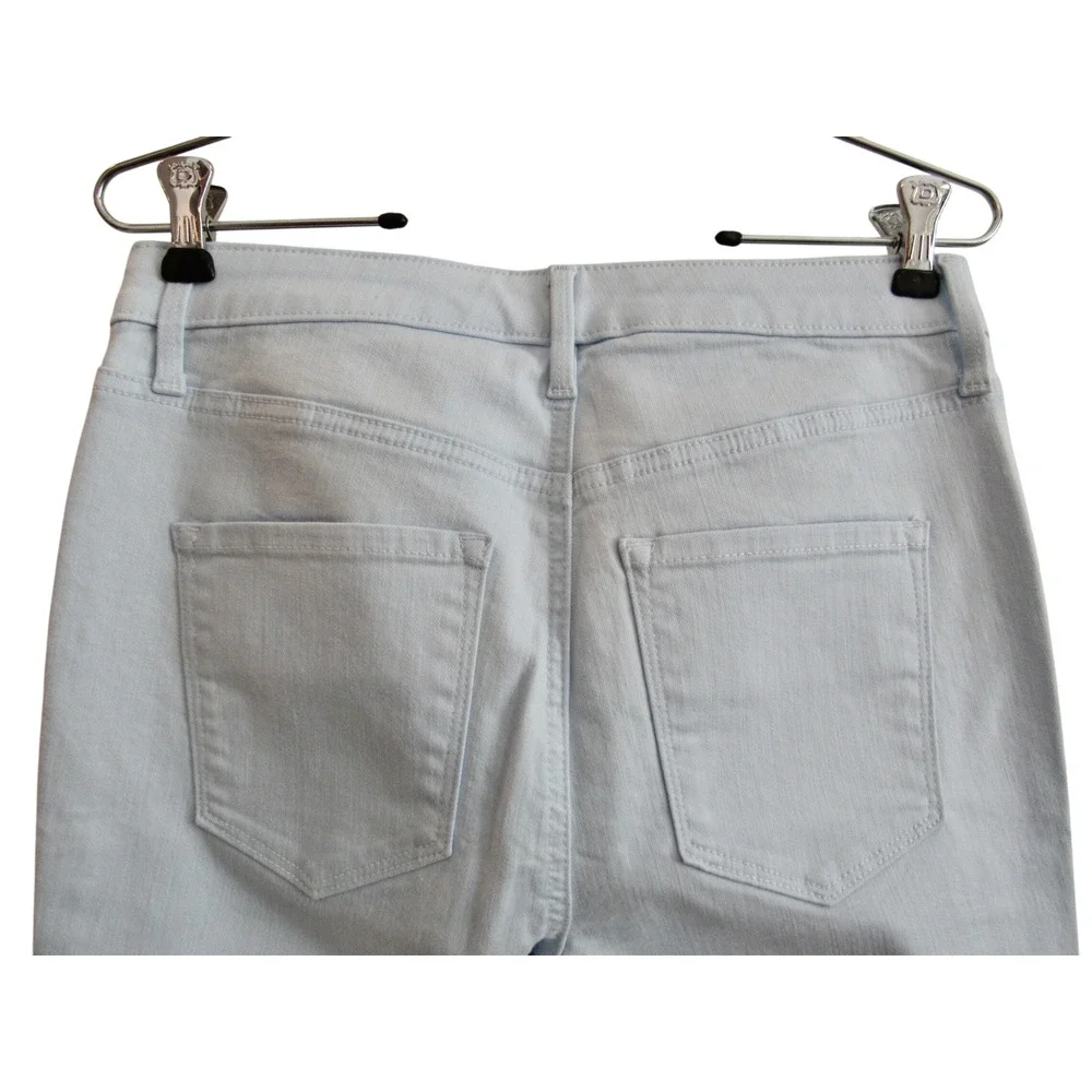 Talbots Flawless High Waist Jegging Crop Jeans Womens 4 Soft Pale‎ Blue Pastel